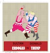 Cartoon: Sultan versus Trump (small) by gungor tagged turkey