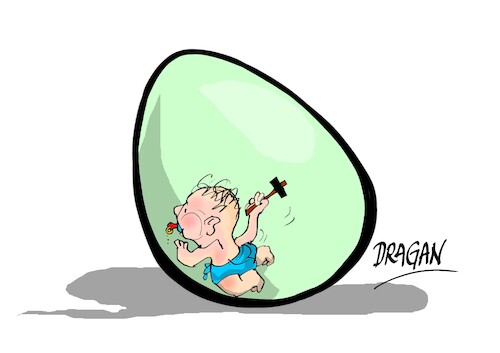 Cartoon: huevo de pascua (medium) by Dragan tagged huevo,de,pascua