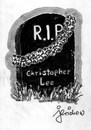 Cartoon: Christopher Lee (small) by jerichow tagged vampir,dracula,hollywood,blutorgie,rip