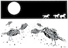 Cartoon: Sparrows (small) by zu tagged sparrows,horses