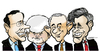 Cartoon: Republican candidates (small) by jeander tagged election,race,candidates,santorum,gingrich,paul,romney