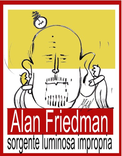 Cartoon: Alan Friedman (medium) by Enzo Maneglia Man tagged man,maneglia,italiana,politica,friedman,alan