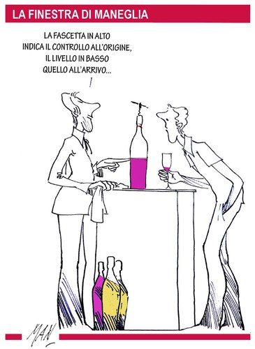Cartoon: in vino veritas (medium) by Enzo Maneglia Man tagged veritas,vino,in