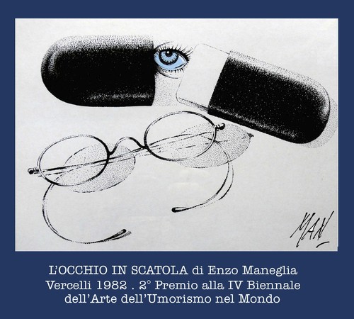 Cartoon: Biennale Umorismo Vercelli (medium) by Enzo Maneglia Man tagged umorismo,biennale,vercelli,arte