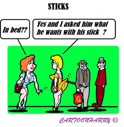 Cartoon: Stick (medium) by cartoonharry tagged stick,grandpa,girls,naughty