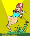 Cartoon: Caterpillar (small) by cartoonharry tagged insects,girls,nude,cartoonharry,dutch,cartoonist,toonpool