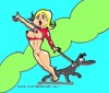 Cartoon: Gwenn (small) by cartoonharry tagged girls,dogs,cartoonharry