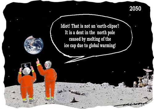 Cartoon: earth-clipse (medium) by kar2nist tagged eclipse,earth,moon