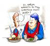 Cartoon: eine zwischenmenschliche Sache (small) by Bülow tagged essen,food,eat,mittag,kantine,dick