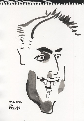 Cartoon: Philipp Lahm (medium) by Kestutis tagged 2012,tor,goal,caricature,sketch,fussball,fußball,lahm,philipp,euro,football,soccer,greece,germany