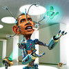 Cartoon: ObamaBot 2.0 (small) by RodneyPike tagged barack,obama,caricature,illustration,rwpike,rodney,pike