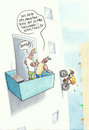 Cartoon: citysport (small) by Petra Kaster tagged radsport,sport,leistungsport,fahrräder,fitness,fitnessesswahn,mountainbikes
