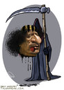 Cartoon: Gaddafi was killed (small) by goodarzi tagged gaddafi killed abbas goodarzi death zrayyl dos blood head language libya revolution murder