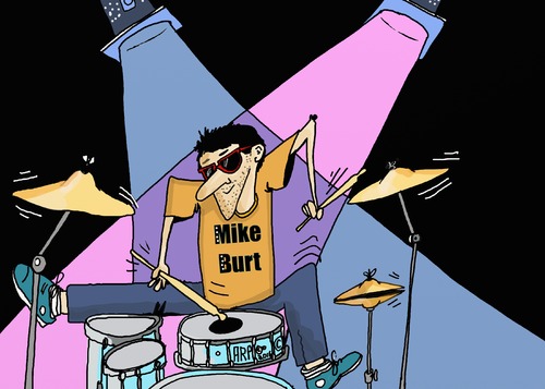 Cartoon: Drummer man (medium) by tonyp tagged arp,drums,music,mike