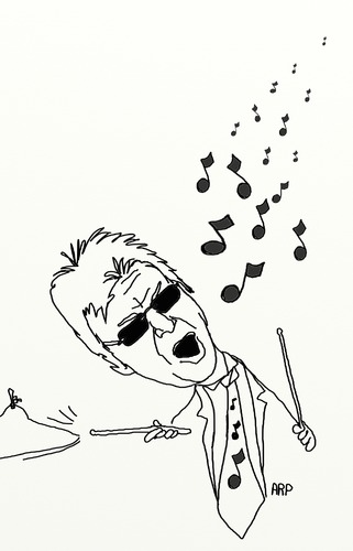 Cartoon: Feeling it (medium) by tonyp tagged gary,feeling,it,arp,arptoons,dot,com,music