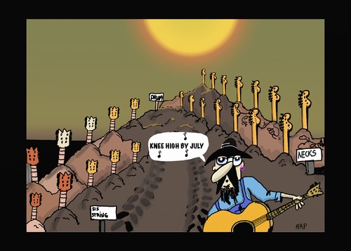 Cartoon: Guitar Farm (medium) by tonyp tagged arp,guitar,farms