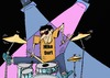 Cartoon: Drummer man (small) by tonyp tagged arp drums music mike
