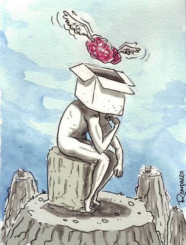 Cartoon: Out of Box (medium) by Marcelo Rampazzo tagged mint,free,box,creation,brain,ideas,mint,free,box,creation,brain,ideas