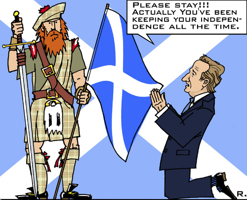 Cartoon: Last Appeal (medium) by RachelGold tagged scotland,gb,england,independence,referendum,cameron