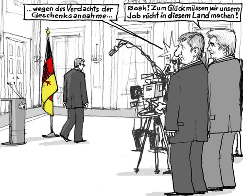 Cartoon: Rücktritt (medium) by MarkusSzy tagged spindelegger,faymann,bundeskanzler,österreich,deutschland,rücktritt,wullff,christian