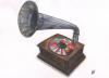 Cartoon: Phonograph (small) by Nizar tagged phonograph,record,language,music,flag,country