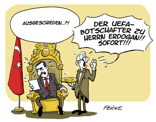 Cartoon: Erdogan und die UEFA (medium) by FEICKE tagged türkei,erdogan,präsident,uefa,fussball,em,2016,euro,türkei,erdogan,präsident,uefa,fussball,em,2016,euro