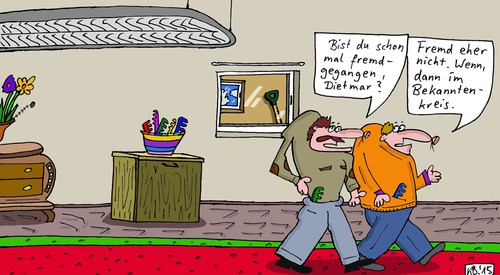 Cartoon: Dietmar (medium) by Leichnam tagged dietmar,fremdgehen,bekanntenkreis,herrengespräch