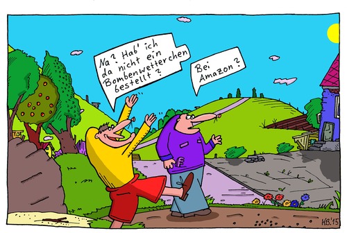 Cartoon: Na? (medium) by Leichnam tagged na,spaziergang,unterwegs,landschaft,bunt,sonne,bombenwetter,bestellung,amazon,internet,freunde,nachhaken