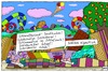 Cartoon: schönes Land (small) by Leichnam tagged schlaraffenland,milch,und,honig,süßigkeiten,kostenlos,paradies,schlafsack,schlohweiß,schopf,sandkuchen,zuckerstangen,schokolade,landschaft,märchen,fantasie