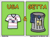 Cartoon: USA e Getta (small) by sdrummelo tagged calcio soccer football usa italy