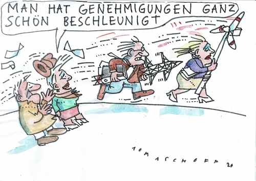 Cartoon: Genehmigung (medium) by Jan Tomaschoff tagged umwelt,energie,bürokratie,genehmigung,umwelt,energie,bürokratie,genehmigung