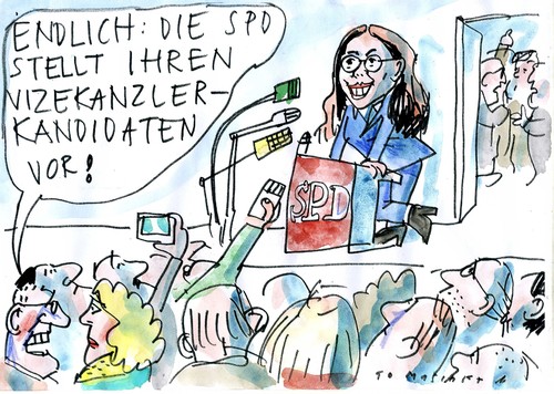 Cartoon: K-Frage (medium) by Jan Tomaschoff tagged gabriel,spd,wahlen,gabriel,spd,wahlen