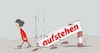 Cartoon: Aufstehen (small) by Marcus Gottfried tagged wagenknecht,sarah,aufstehen,bewegung,links,linkspartei,abgang