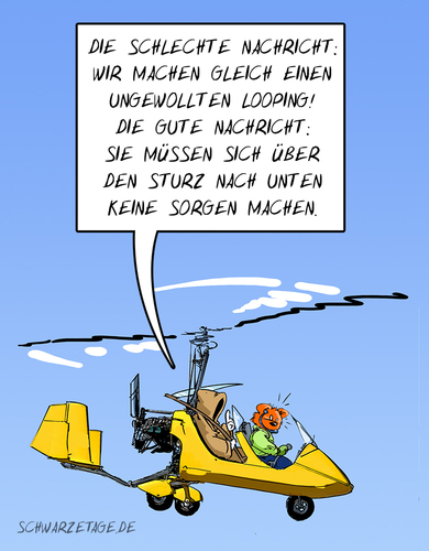 Cartoon: Kopfkino (medium) by Thomas Martin tagged looping,tod,unfall,helicopter,hubschrauber