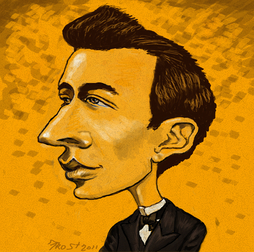 Cartoon: Young Sergei Rachmaninoff (medium) by frostyhut tagged russian,composer,pianist,piano,music,classical,romantic,rachmaninoff