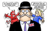 Cartoon: Brexit-Zwist (small) by Harm Bengen tagged engel,teufel,brexit,wahlkampf,bowler,uk,gb,referendum,eu,europa,austritt,harm,bengen,cartoon,karikatur