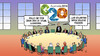 Cartoon: G20 plus Eins (small) by Harm Bengen tagged g20,brisbane,gipfel,stuhl,helene,fischer,harm,bengen,cartoon,karikatur