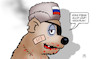 Cartoon: Invasion nach Plan (small) by Harm Bengen tagged bär,zahnlos,verletzungen,augenklappe,veilchen,blaues,auge,invasion,russland,ukraine,krieg,harm,bengen,cartoon,karikatur