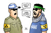 Cartoon: Israel und Hamas (small) by Harm Bengen tagged israel,gaza,palaestina,hamas,raketen,krieg,militaer,tod,tot,blind,auge,zahn,harm,bengen,cartoon,karikatur