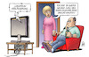 Cartoon: Januar-Kalender (small) by Harm Bengen tagged lockdown,shutdown,verlängerung,kalender,januar,tv,corona,harm,bengen,cartoon,karikatur