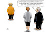 Cartoon: Merkel und Wahlkampf (small) by Harm Bengen tagged mutti,merkel,cdu,wahlkampf,annegret,kramp,karrenbauer,harm,bengen,cartoon,karikatur