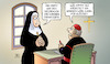 Cartoon: Nonnen-Missbrauch (small) by Harm Bengen tagged papst,missbrauch,nonnen,klerus,tierwohl,label,kloster,kardinal,kirche,harm,bengen,cartoon,karikatur
