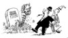 Cartoon: R.I.P. Fritz Teufel (small) by Harm Bengen tagged fritz,teufel,tod,tot,grab,bürgerschreck,revolutionär,spaßguerilla,michel,kapitalist,fahne,erschrecken,schreck,friedhof