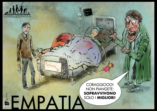 Cartoon: EMPATIA (medium) by csamcram tagged empatia,evoluzione,stupid,people