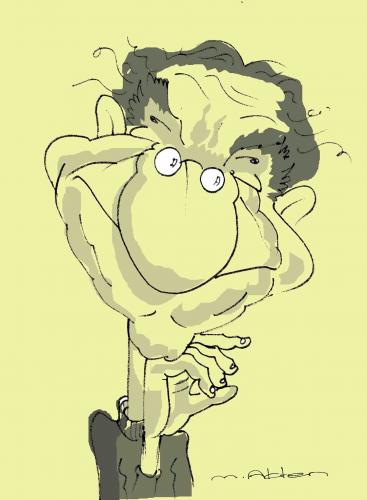 Cartoon: abidin dino karikatur portre (medium) by muharrem akten tagged abidin,dino,karikatur,portre,unlu,ressam,muharrem,akten