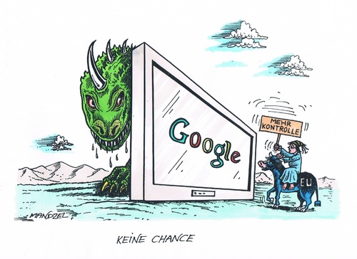 Cartoon: Google in der Kritik (medium) by mandzel tagged google,eu,kontrolle,google,eu,kontrolle