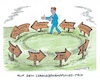 Cartoon: Lauterbach läuft im Kreis (small) by mandzel tagged corona,regeln,impfungen,verordnungen,pandemie,politik,mandzel,karikatur,impfstoffe,lauterbach