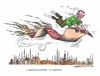 Cartoon: Unberechenbare Flugbahn (small) by mandzel tagged erdogan,türkei,teppich,feuer,rücktrittsforderung