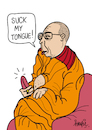 Cartoon: Dalai Lama (small) by ismail dogan tagged dalai,lama