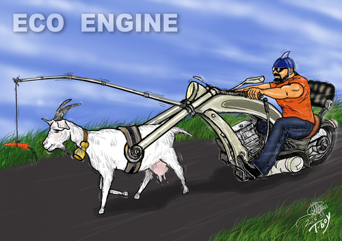 Cartoon: ECO  ENGINE (medium) by T-BOY tagged eco,engine